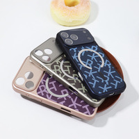 Funda Magnética de Lujo para iPhone 17 Pro Max 17 Air 16, Resistente a Impactos, de PC y Cuero, con Cobertura Total de Lente, Diseño Creativo con Letras