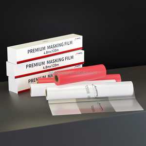 Film de masquage automobile en plastique HDPE, rouleau de 300 m, souple, moulé par soufflage, pour la peinture automobile, utilisation chimique - Product Image 1