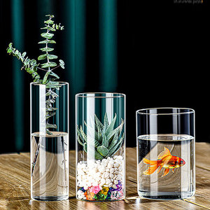 Vase à fleurs de table en verre soufflé à <span class=keywords><strong>la</strong></span> main, en borosilicate transparent, écologique, moderne, 10 cm/15 cm/20 cm de haut, décoration d'intérieur, grand - Product Image 4