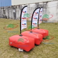 Ballon de flottaison de natation en eau libre en PVC pour sports sous-marins, bouée de signalisation gonflable avec drapeau de plongée