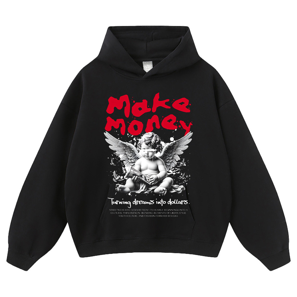 Sudadera negra con capucha.