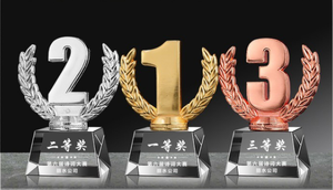 Trophée en cristal coloré à pouce en l'air, gravure personnalisée en gros, cadeau souvenir bon marché pour les enfants, compétition - Product Image 6
