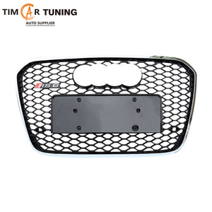 Rs6 C7 Đồng bằng/qt-phong cách lưới tản nhiệt phù hợp cho <span class=keywords><strong>A6</strong></span>/S6 C7 (2012-2015)Sedan OEM bóng đen/CHROME phía trước nướng phù hợp với <span class=keywords><strong>A6</strong></span> S6 C7 Facelift nướng - Product Image 2