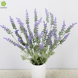ช่อดอกลาเวนเดอร์ประดิษฐ์ 5 ก้าน สีม่วง พลาสติก คุณภาพสูง ตกแต่งบ้าน ของตกแต่งงานแต่งงาน - Product Image 5