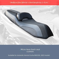 Siège de moto à hauteur basse modifié avec support lombaire, petit dossier, coussin imperméable pour Honda NSS350 Forza350
