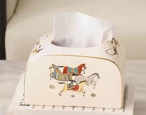 Kotak tisu kartun, mewah lucu kartun keramik Modern PENUTUP UNTUK Hotel keluarga ruang tamu kamar tidur sebagai hadiah Dekorasi Rumah - Product Image 4