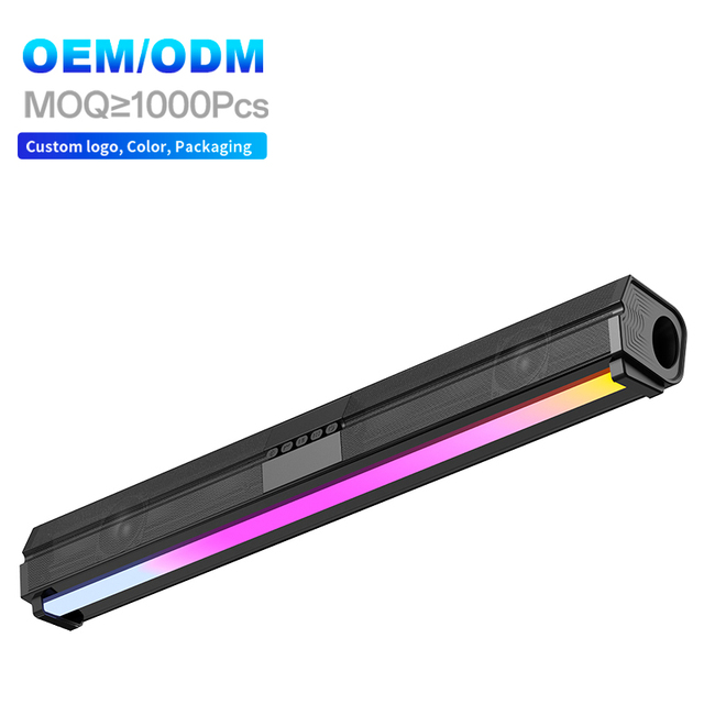 OEM 2.0CH Portable Gaming Speaker Sound Bar RGB Lighting Game Computer PC Home Theatre Surround Sound System 20W Soundbar