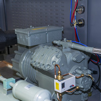 Unité de condensation à piston unique de type V refroidie par air avec compresseur pour système de réfrigération de chambre froide à température moyenne