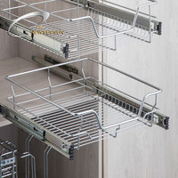 Panier coulissant de cuisine en fil métallique pour rangement de légumes, tiroir organisateur, quincaillerie d'armoire, glissière à roulement à billes 400MM