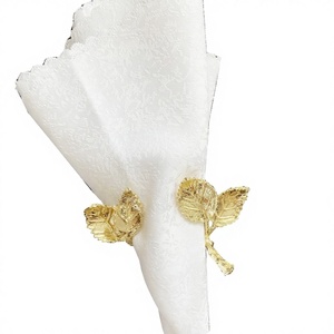 Anneaux de serviette en métal aluminium de qualité supérieure pour la décoration de table à manger Finition élégante Écologique Convient pour la maison Hôtel Mariage - Product Image 1