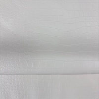 Cuir synthétique PU imperméable à l'eau, motif crocodile, personnalisé en usine, sans PFAS, cuir synthétique PU élastique de qualité supérieure