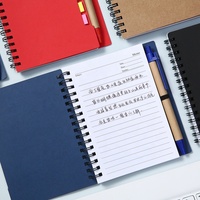 Produk murah alat tulis kantor kustom cetak LOGO Memo Pad stick Note Set dibuat sesuai pesanan merekat sendiri Spiral catatan tempel
