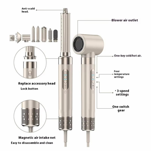 Logotipo personalizado multifuncional de alta velocidad 110000RPM Motor todo en uno secador de pelo concentrador boquilla de iones negativos para uso doméstico de mujeres - Product Image 5