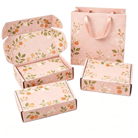Boîte et sac personnalisés avec logo, boîte cadeau en papier kraft avec poignée, impression numérique, emballage cosmétique anti-écrasement, boîte écologique