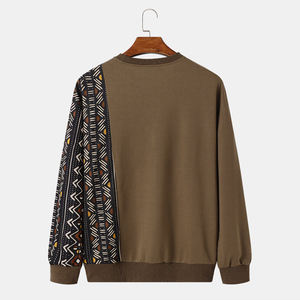 Sweatshirts à col rond personnalisés pour hommes pull chemises à manches longues 400 GSM 100% chemise de survêtement vierge en molleton de coton - Product Image 2