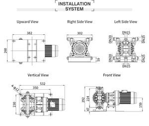 GODO DBY3S-25F Manufacturer PVDF Diaphragm Pump for Acid <b>Alkali</b> Chemicals Transfer Pumps - Product Image 2