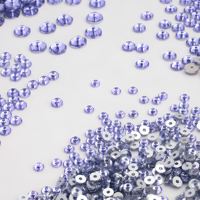 Perles de strass violettes de 6 mm en résine époxy Tanzanite à dos plat avec trou central à coudre pour la fabrication de bijoux à breloques plumes de paon
