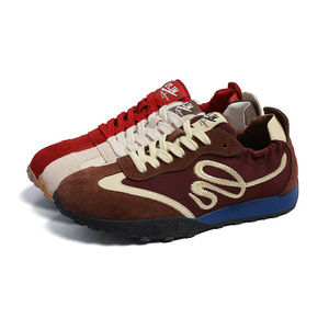 Zapatillas Deportivas de Suela Gruesa para Mujer, Primavera-Verano 2026, Transpirables, Rojas, de Cuero Genuino, Cómodas, Blancas - Product Image 1