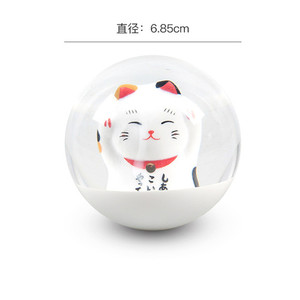 럭키 캣 화이트 아크릴 수동 시프트 노브 범용 자동차 수정 액세서리 어댑터 세트 제너럴 모터스 자동차 기어 노브 - Product Image 5