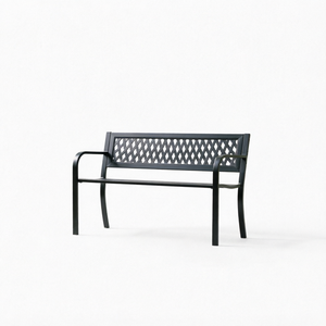 Banco de Jardín Moderno y Largo para Exteriores, Asiento de Metal y Hierro, Bancos para Patio - Silla - Product Image 1