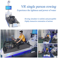Équipement de jeux de simulation de réalité virtuelle d'intérieur VR Boating Machine sports interactifs aviron pour centre commercial thème aéroport