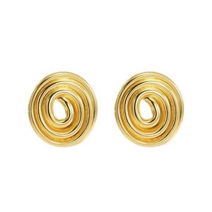 Zogxin Gold Spiral Stud Earrings Geometric Design Party Fashion Jewelry - Product Image 5
