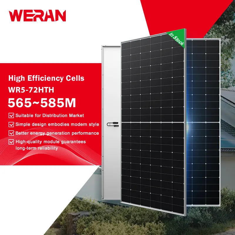 WERAN 1000 Watt güneş paneli fiyat Pakistan ev güneş panelleri Longi PV panelleri yanıp sönen montaj