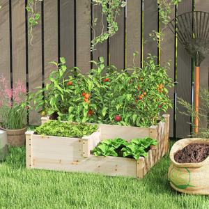 Jardinière surélevée <span class=keywords><strong>Giantex</strong></span> en bois, bac à plantes 43x35x14,5 pouces pour légumes, montage facile - Product Image 2
