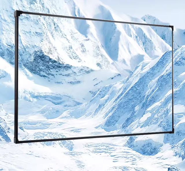 Y-92" Black Crystal 4K HD Ambient Light Rejecting Screens Projector Screen Fixed Frame Wall Mounted Home Business Cinema Screen