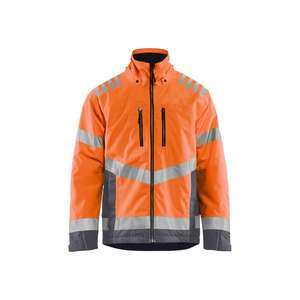 BLAKLADER - 478019775396S <b>Lightweight</b> lined Shell <b>Jacket</b> <b>Hi</b>-<b>vis</b> Orange/Mid grey - EAN 7330509751480 <b>HI</b>-<b>VIS</b> WORKWEAR - Product Image 1
