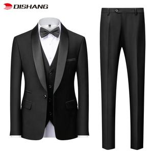 Trajes <span class=keywords><strong>de</strong></span> <span class=keywords><strong>hombre</strong></span> <span class=keywords><strong>de</strong></span> 3 piezas solapa en pico un botón novio graduación boda <span class=keywords><strong>Terno</strong></span> masculino Slim Fit hombres trajes Blazer chaqueta + pantalón + <span class=keywords><strong>chaleco</strong></span> - Product Image 2