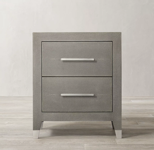 रहुहिल अनुकूलित आधुनिक ठोस लकड़ी 2 दराज बंद नाइटस्टैंड शेग्रीन-एम्बेड नाइट स्टैंड शेग्रीन-एम्बेड - Product Image 4