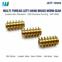 Axe à vis sans fin en laiton usiné CNC de haute précision sur mesure pour composant de transmission de boîte de vitesses, longueur 16 mm