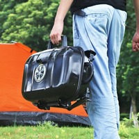 Barbecue portable en métal pour le camping, petit barbecue pliable pour la cuisson de la viande en extérieur