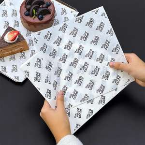 กระดาษห่ออาหารแบบใช้แล้วทิ้งเคลือบ PE เกรดอาหาร ป้องกันคราบไขมัน สำหรับพิซซ่า เบอร์เกอร์ ขนมปัง เค้ก บรรจุภัณฑ์อาหารจานด่วน - Product Image 4