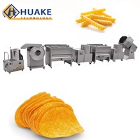 Ligne de production de frites et de chips de pommes de terre frites de petite taille, très demandée, machine automatique de fabrication de snacks à base de pommes de terre de haute qualité