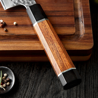 Ensemble de couteaux de cuisine XINZUO 4 pièces en acier Damas japonais à 67 couches avec manche en bois de fer du désert