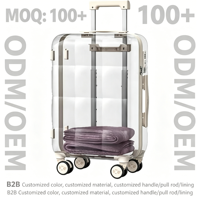 Valise de voyage universelle à roulettes, nouvelle collection, en néoprène respirant et imperméable, avec poignée de traction et serrure, étui transparent.