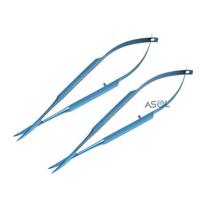 Titânio profissional micro tesoura castroviejo córnea tesoura olho instrumentos - Product Image 1