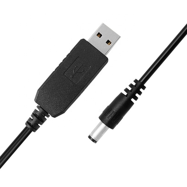 New 1M USB Booster Line Cable 5V to 9V 12V Round Hole Charging Wire Power Cable for Smart Speaker Router