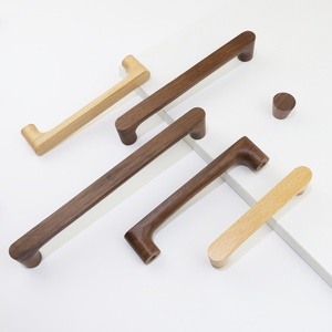 Nordic Wood Cabinet Handle Solid Wooden Kitchen <strong>Door</strong> Handle Dresser Wardrobe <strong>Knobs</strong> Cupboard Drawer Pull Furniture Handles - Product Image 1