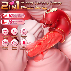 هزاز سيليكون لسان متحرك 10 أوضاع، محفز البظر والحلمات والنقطة G، لعبة جنسية قوية للمداعبة الفموية للنساء البالغات - Product Image 3