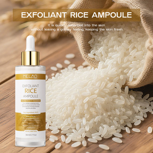 Nhãn hiệu riêng vỏ bắn Glow gạo Ampoule tẩy tế bào chết màu đen và trắng gạo lột Glow Ampoule mềm tẩy tế bào chết huyết thanh - Product Image 4