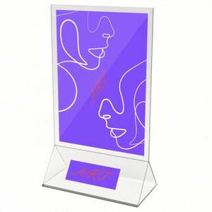 Portafotos Personalizado para Tarjetas Postales, Porta Menús Acrílico de Doble Cara - Product Image 1