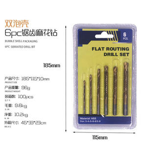 Juego de brocas dentadas Emagi de 3, 4, 5, 6, 6,5 y 8 mm para trabajar la madera, perforar agujeros, agrandar y ranurar - Product Image 2