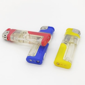 Briquet de camping extérieur premium et économique avec flamme de cigarette, rechargeable et unique, avec lumière LED - Product Image 2