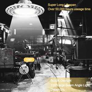 UL + DLC รับรองยูเอฟโอ200W สำหรับไฟเบย์สูง5000K 1-10V หรี่แสงได้พร้อม AC100-277V สายเบ็ด5' - Product Image 3