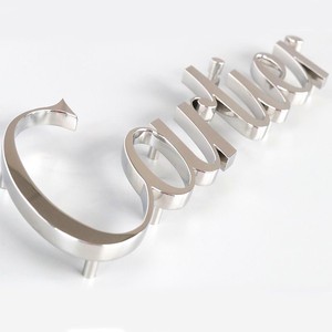 Letras 3D Personalizadas con Acabado Espejo/Cepillado en Oro Rosa/Plata para Logotipo de Tienda y Personalización de Fábrica - Product Image 4