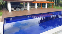 Tarima Exterior de WPC de Bajo Mantenimiento, Suelo Impermeable para Jardín, Patio y Balcón