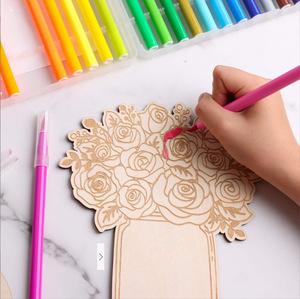 Laser Wood Flower Bouquet <strong>Card</strong> DIY Flower Blank Kids Color Filling Greeting <strong>Card</strong> <strong>Mothers</strong> <strong>Grandma</strong> <strong>Mother's</strong> <strong>Day</strong> <strong>Card</strong> Gift - Product Image 4